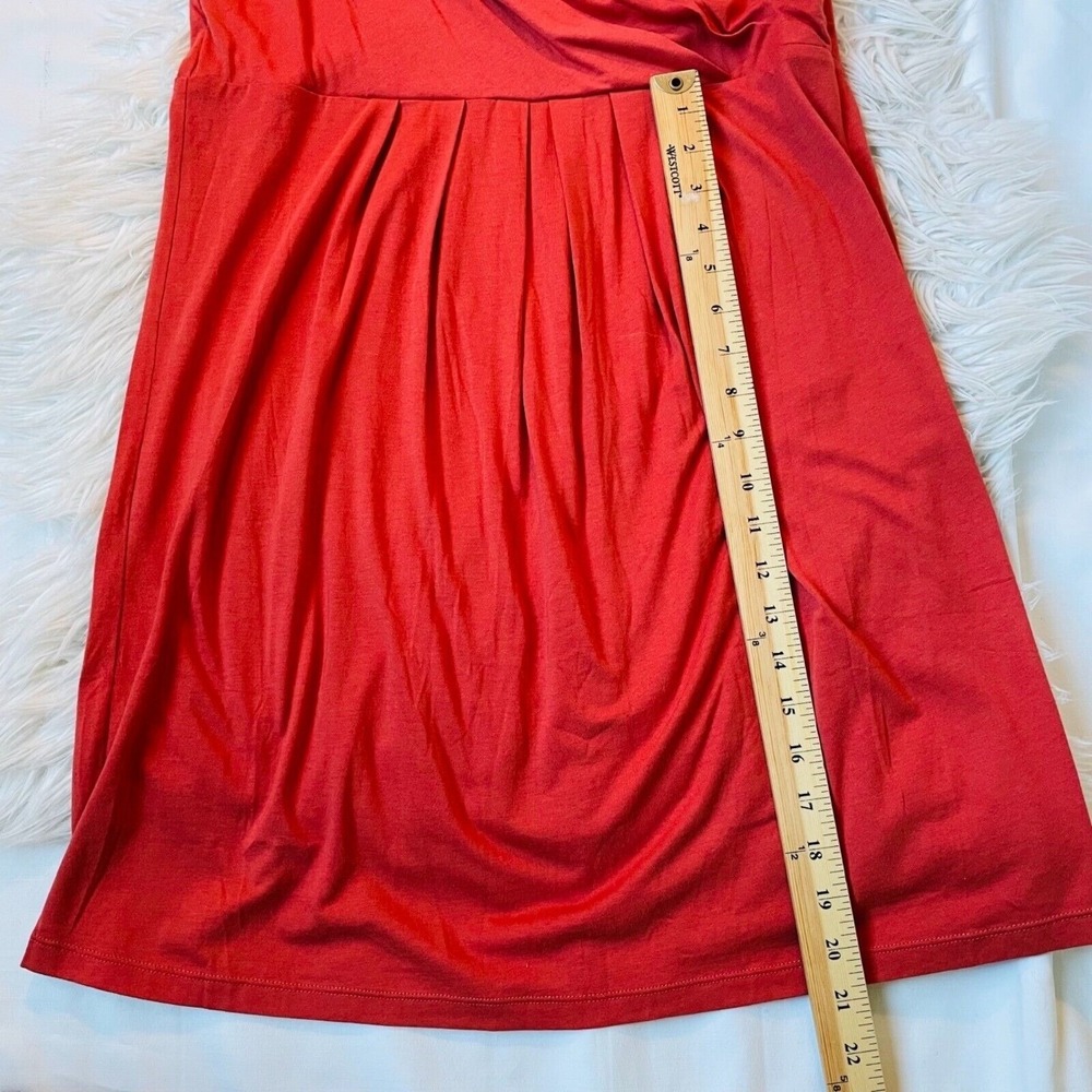Sundance Dress Womens 12 Midi Burnt Orange Sleeveless VNeck Wrap Front Tank - Picture 6 of 8